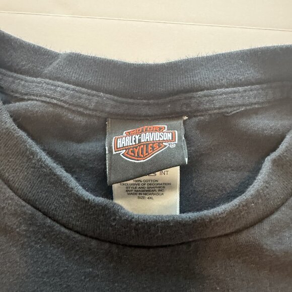 Vintage Y2K Harley Davidson 2009 New Orleans LA Louisiana Black Shirt Size 4XL - Picture 4 of 6